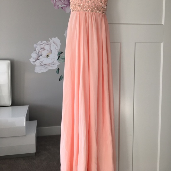 Beautiful Peach Colored Dress - Picture 3 of 7